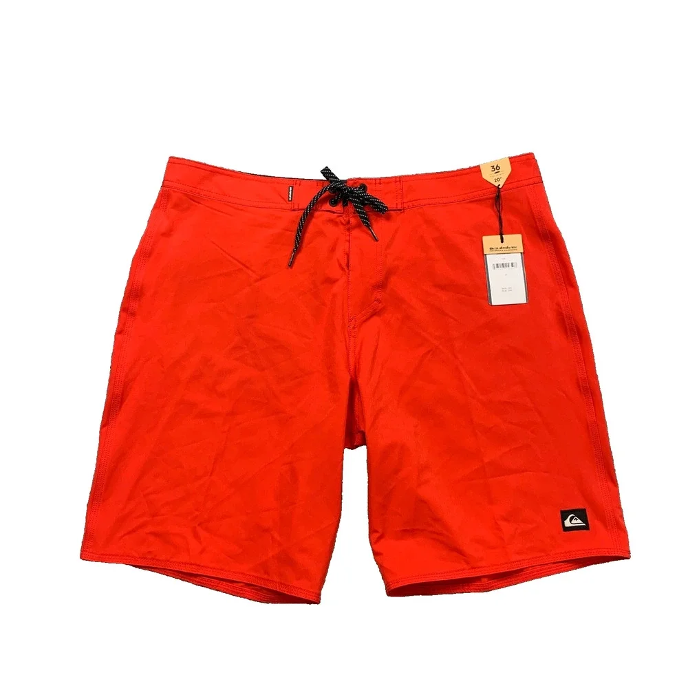 Quiksilver Board Shorts Mens 36 High Risk Red Surfsilk Kaimana Surf Surfing